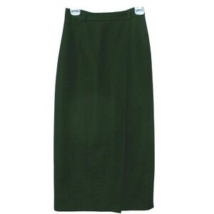 ISAAC HAZAN Black Maxi Skirt Wrap Style Elegant Business Casual Women's 8